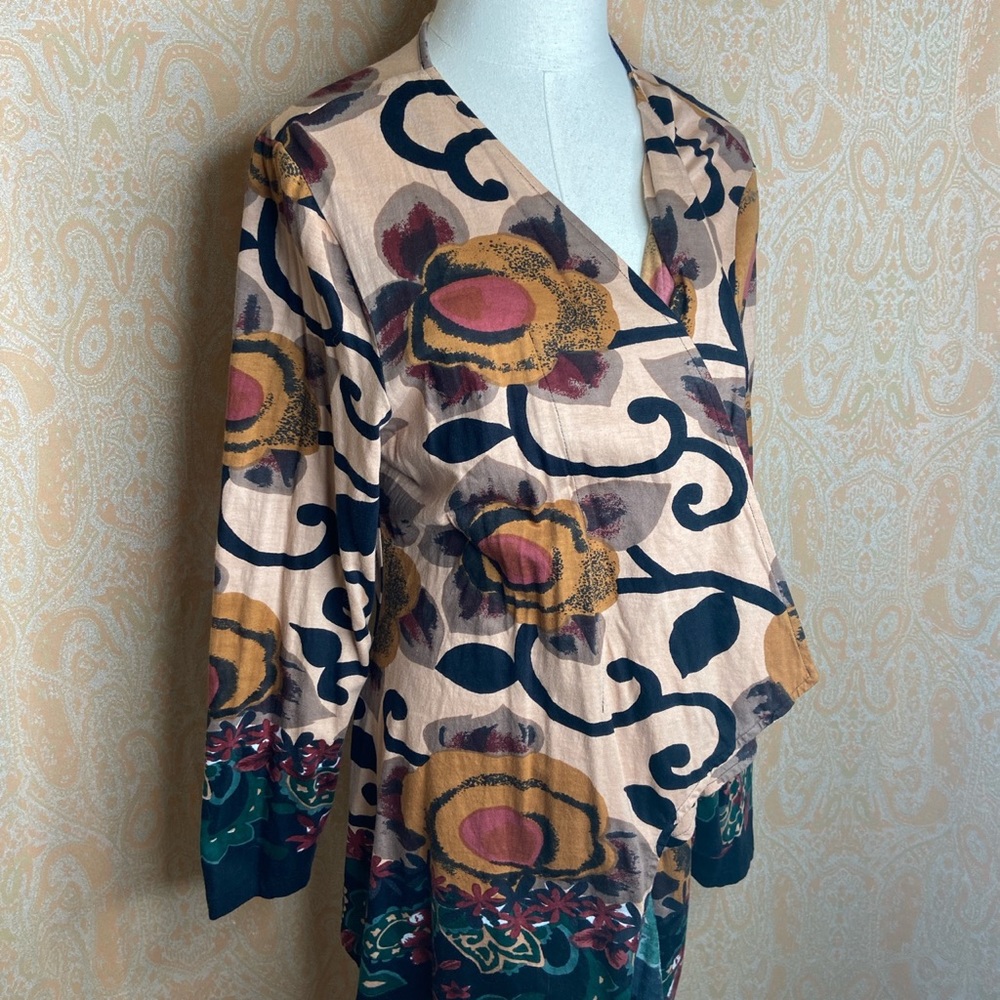 Take Two brand earth toned floral cardigan